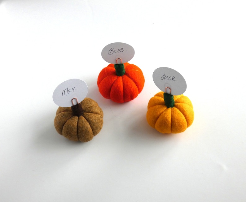 Pumpkin Place setting, Autumnal Fall wedding favour Autumn, Thanksgiving Decoration, Halloween Decorations, MADE TO ORDER image 2