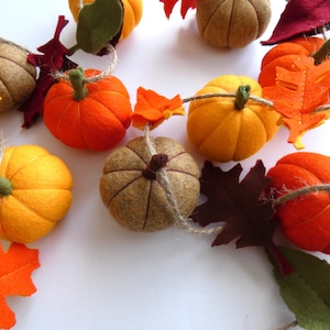 Pumpkin Garland, Autumnal, Fall Garland, Autumnal Bunting, Thanks Giving Garland, Autumnal Decoration, Fall Decoration, MADE TO ORDER image 6
