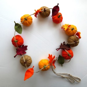 Pumpkin Garland, Autumnal, Fall Garland, Autumnal Bunting, Thanks Giving Garland, Autumnal Decoration, Fall Decoration, MADE TO ORDER image 5