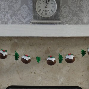 Christmas Pudding Garland, Holiday, Christmas Garland, Christmas Bunting, Thanks Giving Garland,Christmas Decoration,MADE TO ORDER