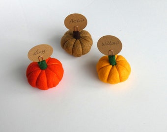 Pumpkin Place setting, Autumnal Fall wedding favour Autumn, Thanksgiving Decoration, Halloween Decorations, MADE TO ORDER