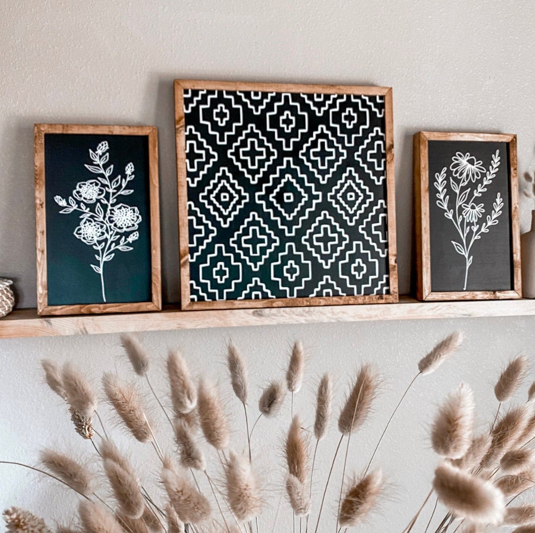 Boho Wall Decor Boho Wall Art Wood Wall Art Aztec Decor - Etsy