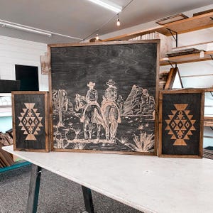 Cowboy und Azteken Set: Westernpferd Wanddekoration