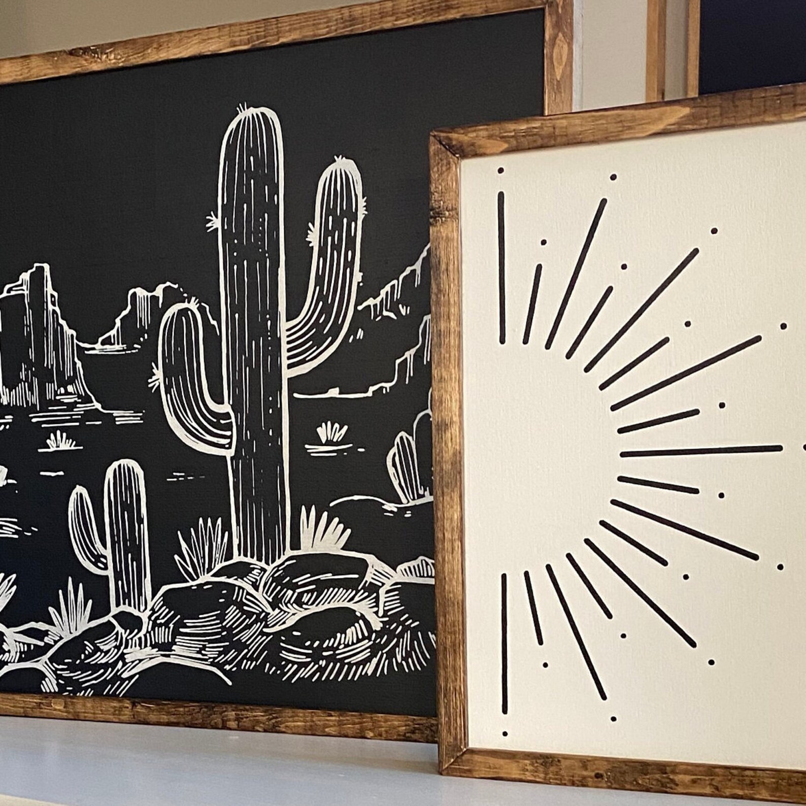 Wood Wall Art Desert Wall Art Boho Wall Decor Aztec Wall Etsy