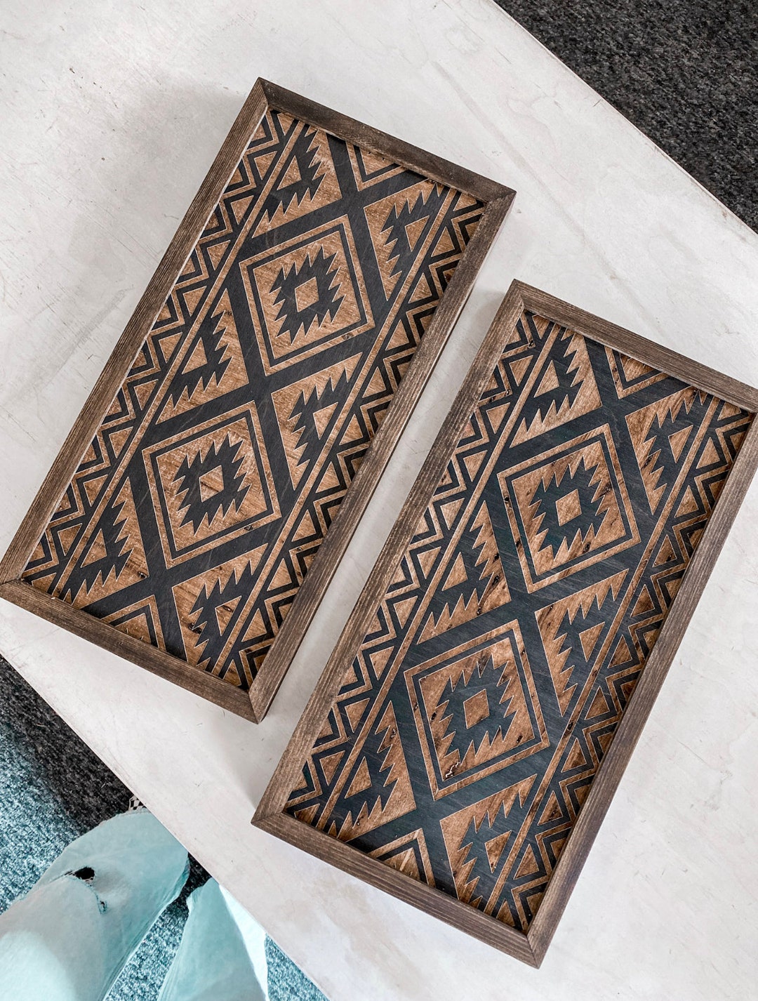 Aztec Wall Art Boho Wall Art Aztec Wall Decor Western Wall Panel Set