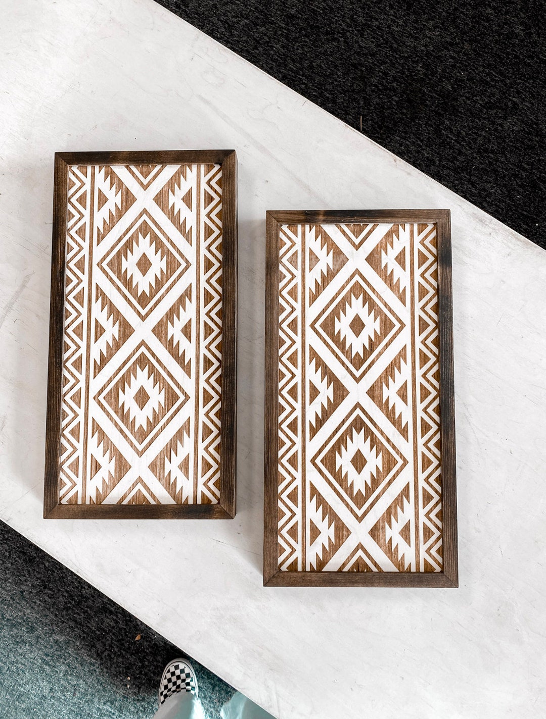 Aztec Wall Art Boho Wall Art Aztec Wall Decor Western Wall Panel Set