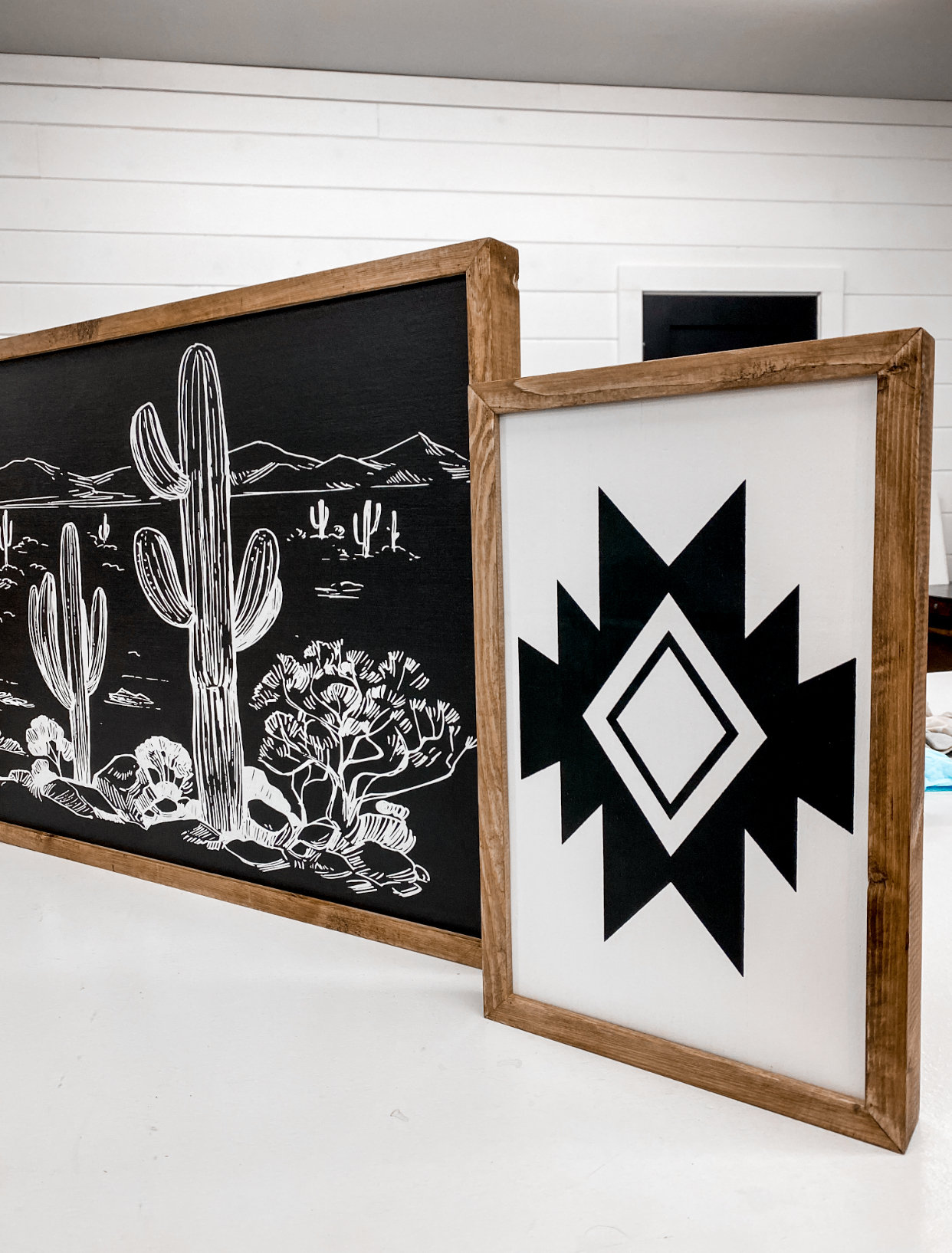 Desert Artwork Southwest Wood Wall Art Rustic Wall Decor Etsy