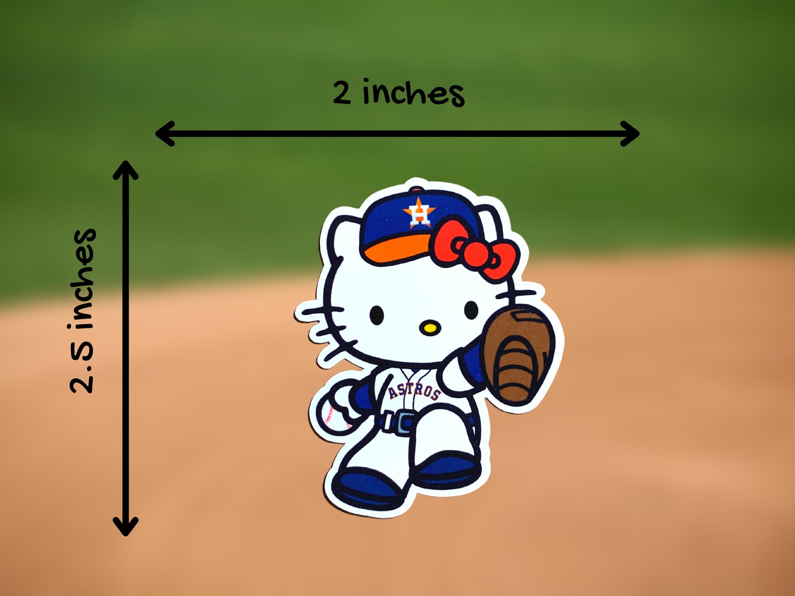 Hello Kitty Astros Stickers 6 Count Etsy