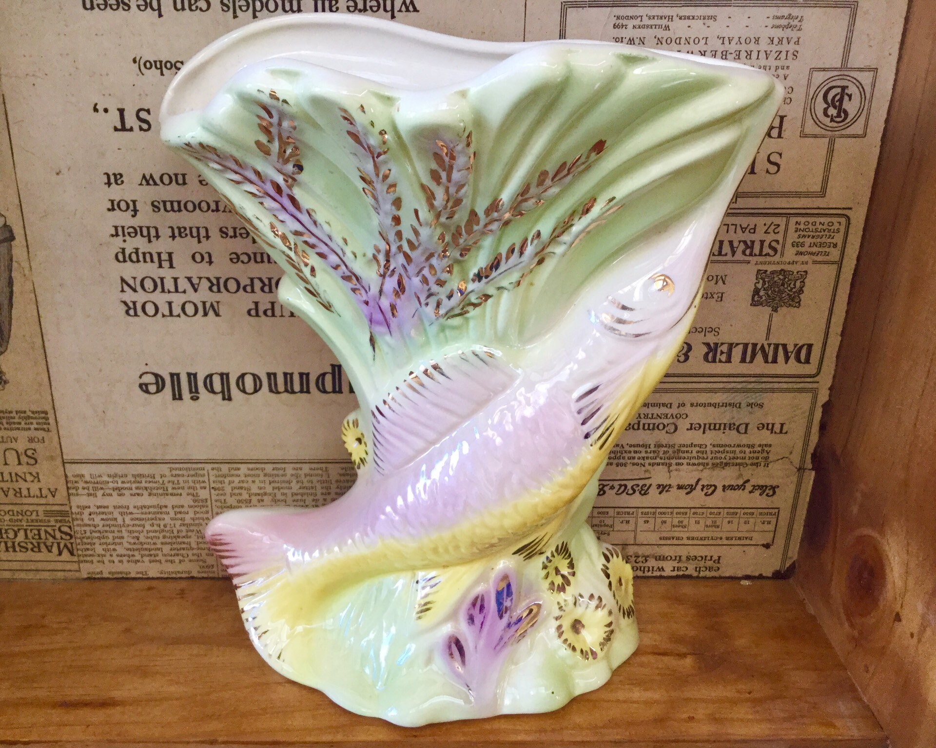 Vintage Kalmar Swordfish Marlin Wall Vase Australian Pottery Etsy