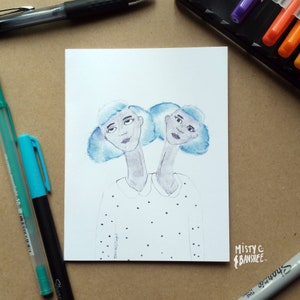 Sisters - by MiSTY C THE BANSHEE- Blank card