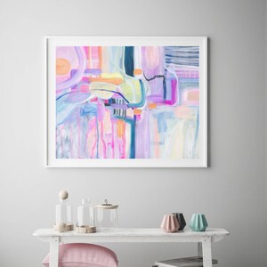 Horizontal Wall Art Abstract Colorful Wall Art, Abstract Art Print, Large Art Print, Colorful Abstract Painting, Horizontal Print