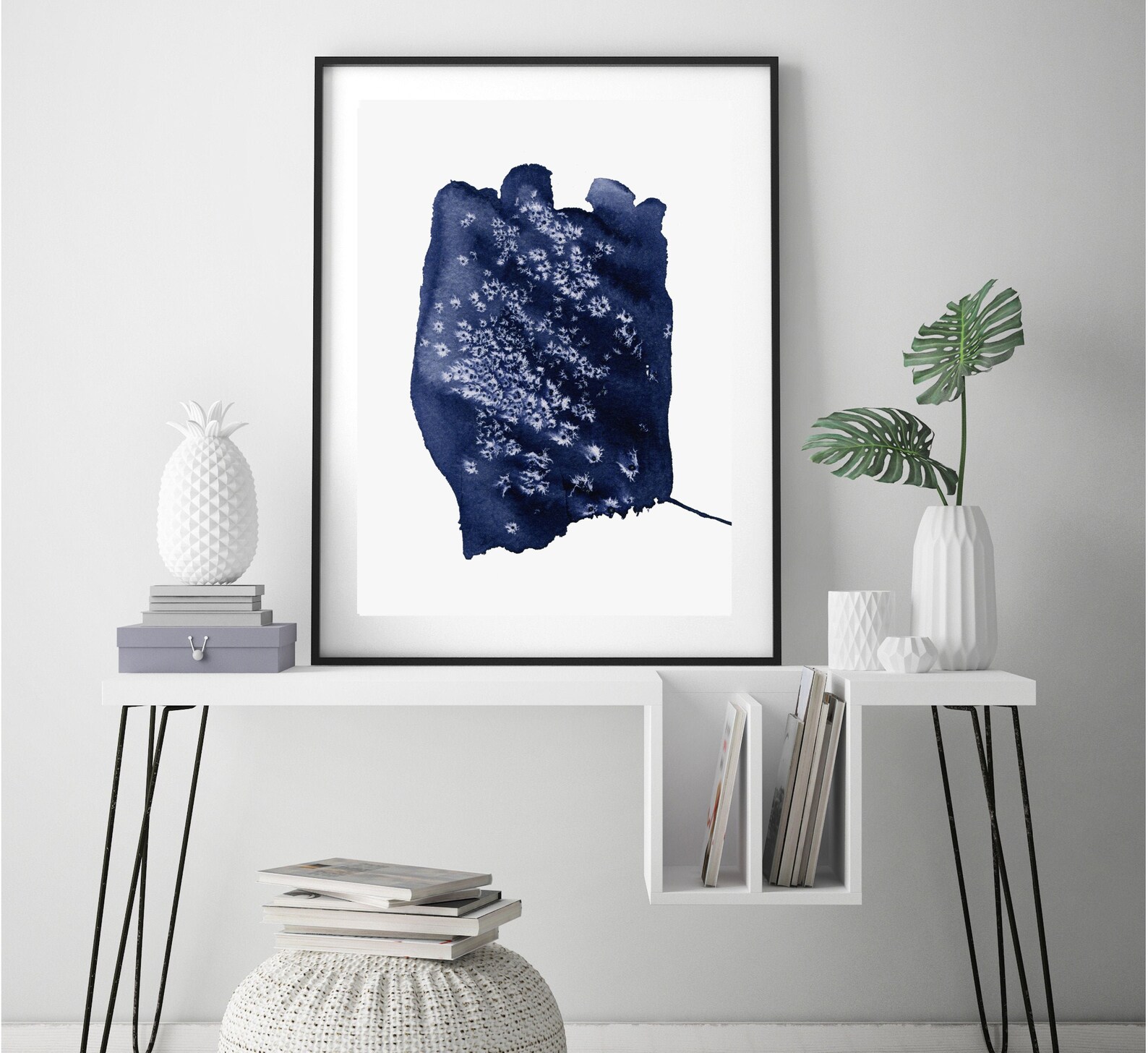 Navy Blue Wall Art Downloadable Print Abstract Wall Art Etsy UK