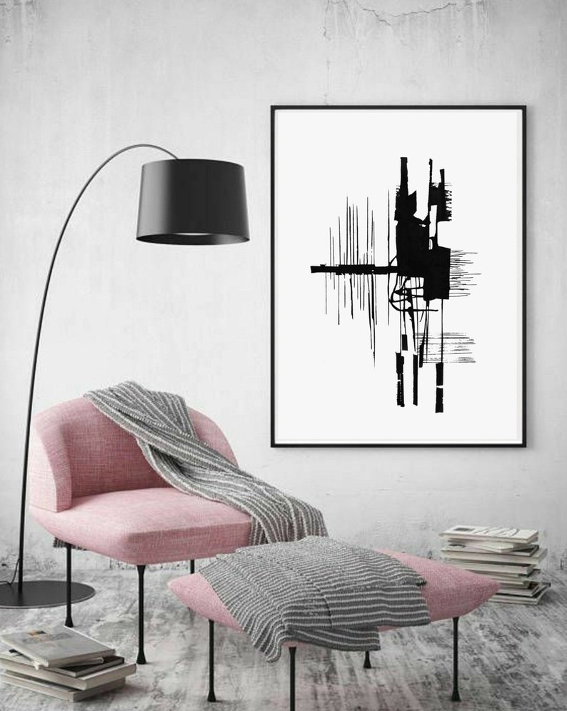 Masculine Wall Art Black and White Wall Art Abstract Art Etsy Canada