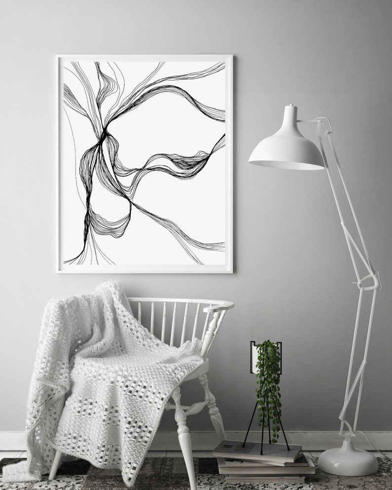 Black and White Wall Art Set of 3 Large Art Prints 3 Piece Etsy