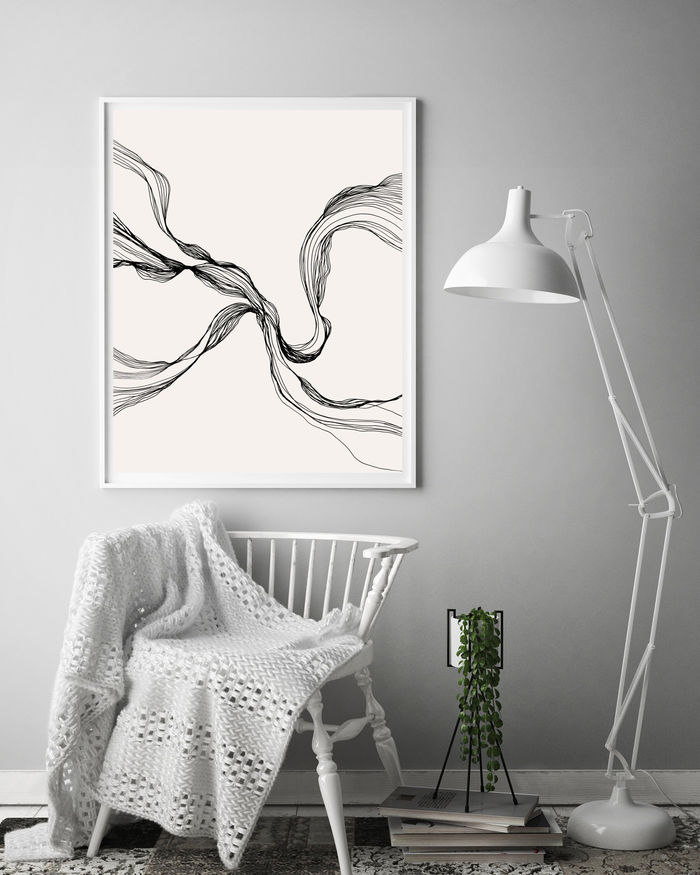 Large Art Print Black and White Wall Art Abstract Wall Art Etsy
