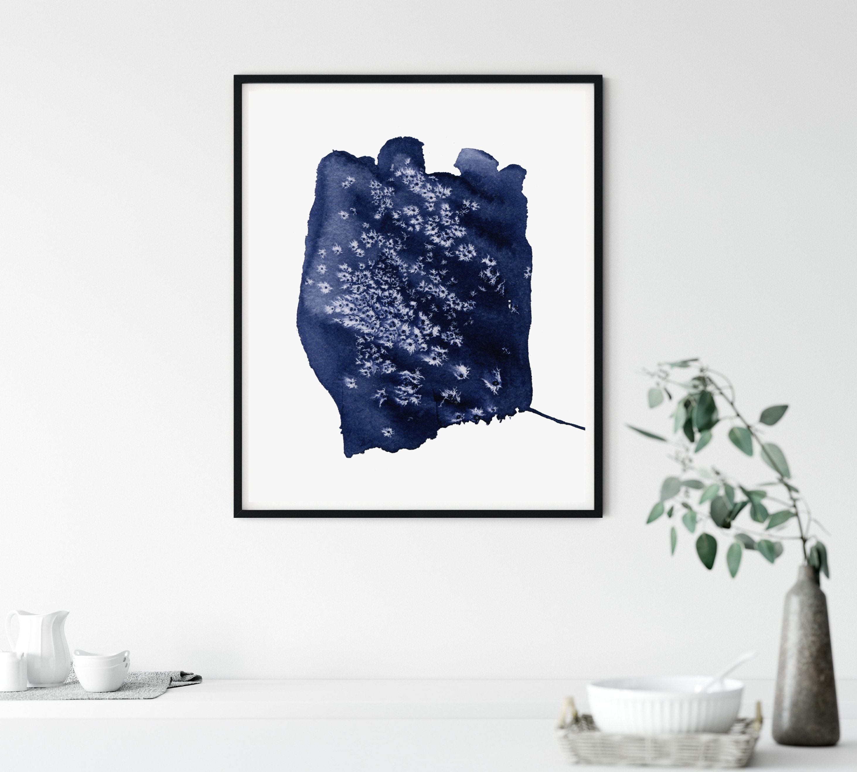 Navy Blue Wall Art Downloadable Print Abstract Wall Art Etsy UK