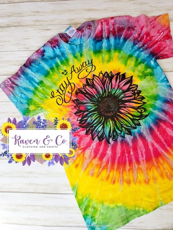Post Malone Sunflower Tie Dye Tee Social Distancing Tee Etsy