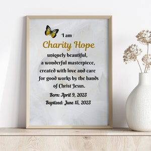 Baptism Gift| Christening Gift| Baby Dedication Gift| Christian Nursery Decor | Catholic Nursery Decor| Baby Girl| Poster print|