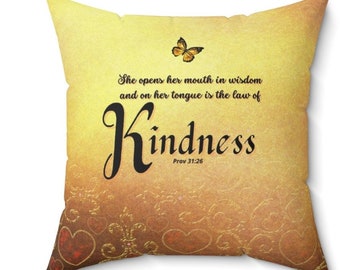 Bible verse pillow| Scripture pillow| Christian pillow| Kindness Landscape pillow| Proverbs 31 pillow | Catholic pillow | Gifts |