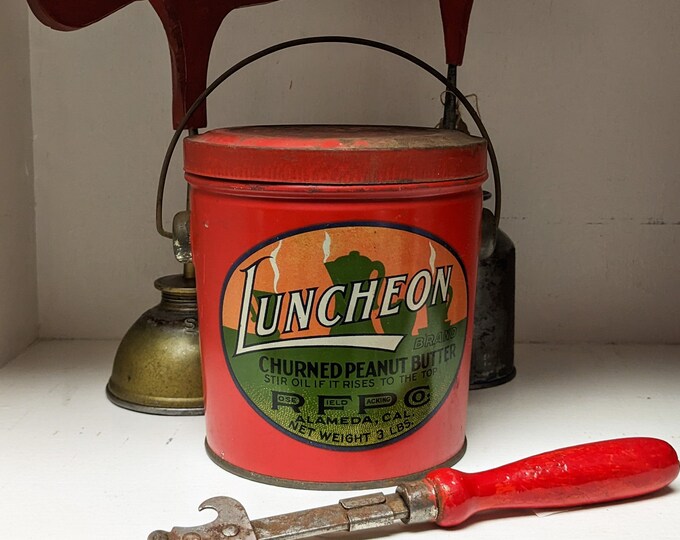 1940 Peanut Butter Pail, Luncheon Brand, Rose Field Packing Co, General