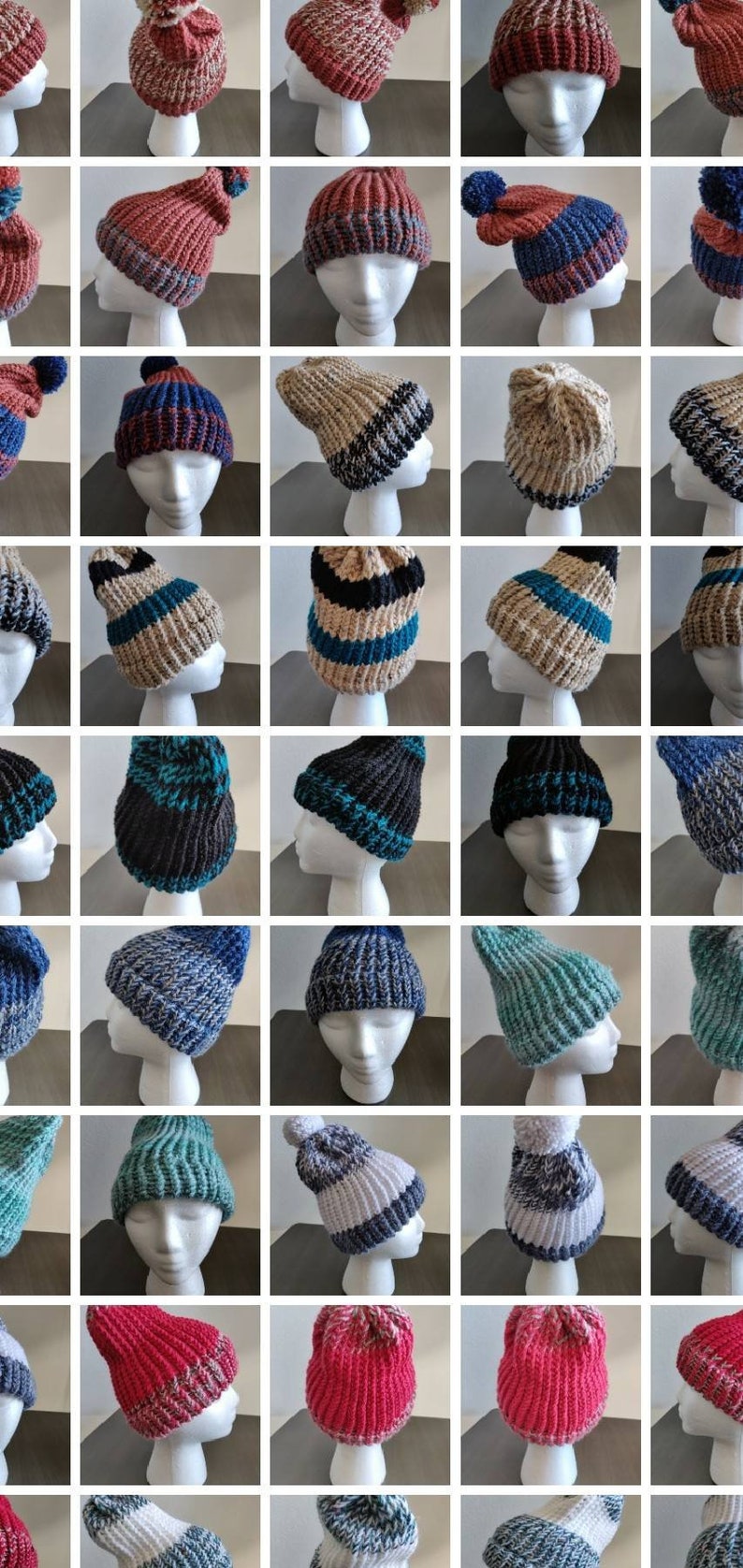 Mens beanie hat Colors- cream /& black knit beanie Womens Winter hat