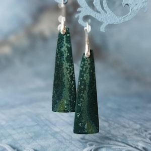 Boucles d&#39;oreilles en jaspe océan naturel, très grandes boucles d&#39;oreilles en pierre en argent sterling, or ou or rose Boucles d&#39;oreilles en cristal de guérison Boucles d&#39;oreilles en pierre uniques
