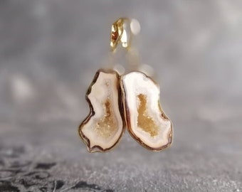 Geode Earrings Large Brown Druzy Agate Geode Earrings One Of Kind Gold Lever Back Earrings Gifts For Her