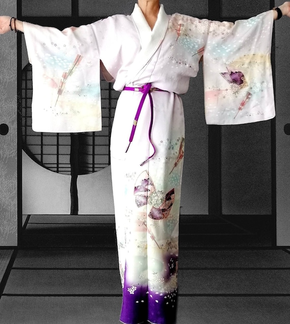 Antique Japanese Kimono Artist Work Japanse Silk K