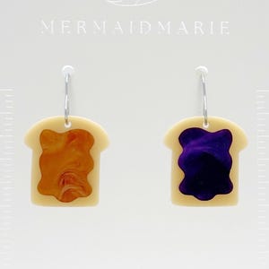 PB&J Peanut Butter and Jelly / Jam Sandwich Earrings