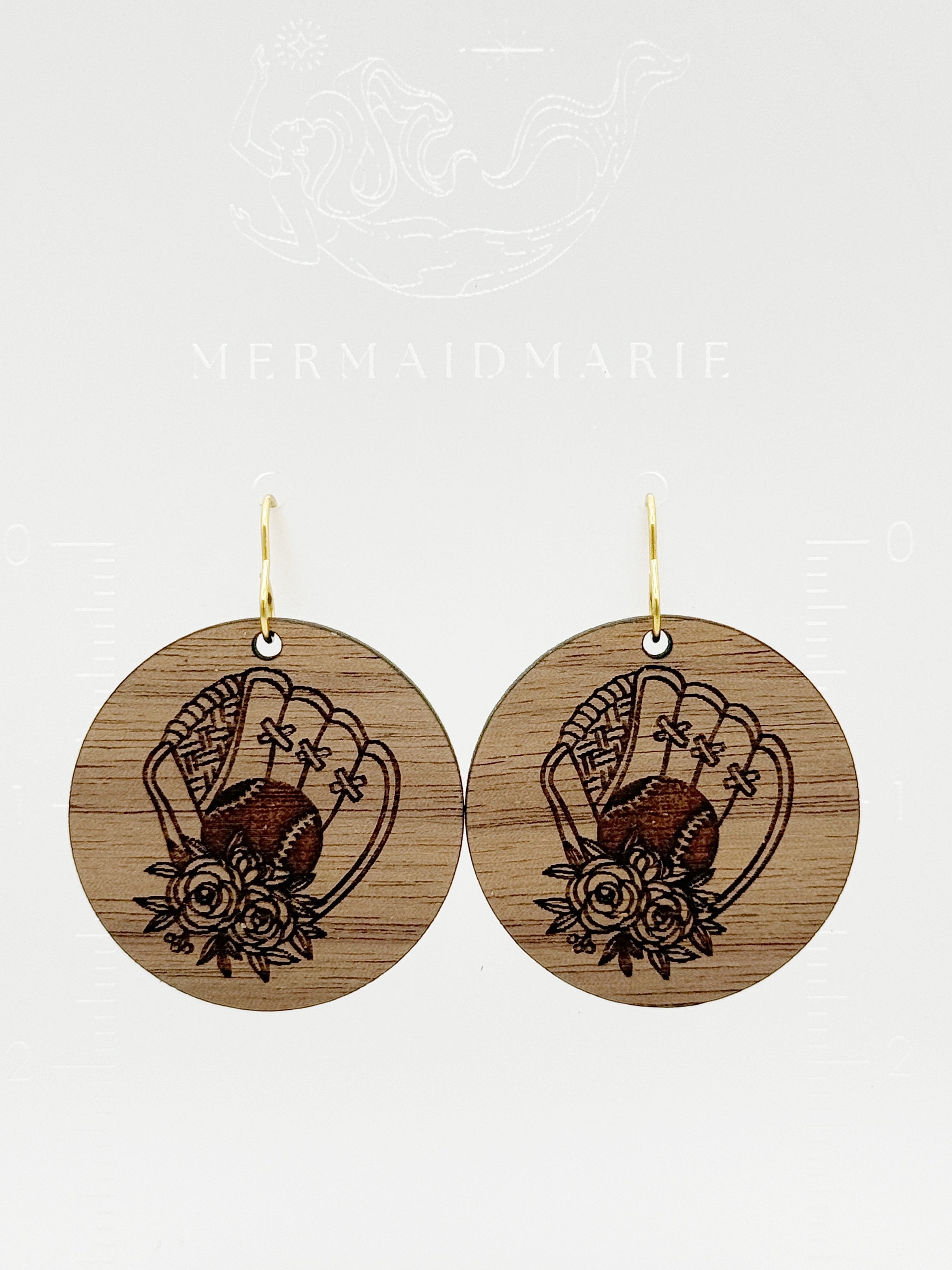 Orecchini pendenti guanto da baseball carini charms design