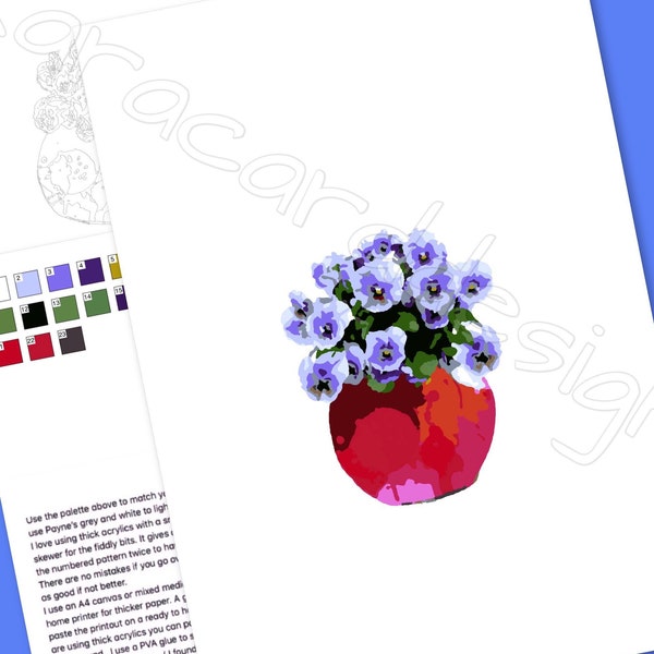 Paint by Numbers for Adults Printables - Etsy