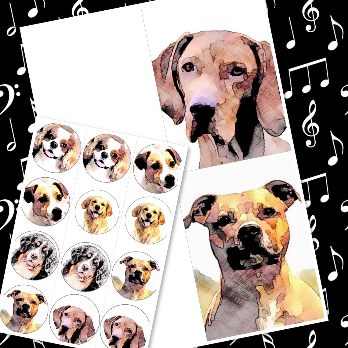 Dog Card-printable Card-instant Download-card for All - Etsy Australia