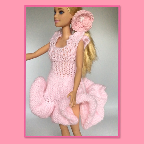 DOLL KNITTING COLLECTION, knitted patterns for fashion dolls 11"-12". fun fashions to mix and match, pdf patterns knitted flat.