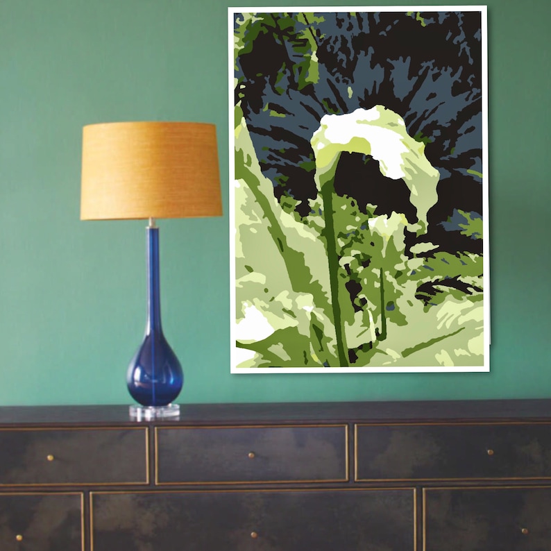 printable,diy art,diy painting,home decor,diy gift, Flower painting by numbers
