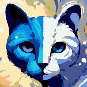 Cat Paint by Numbers: Relaxing DIY Art Piece (Digital Download)