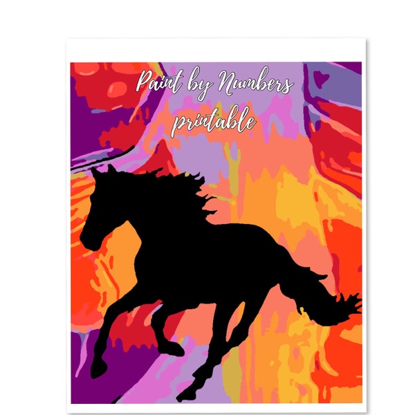 Paint by Number Horses Etsy