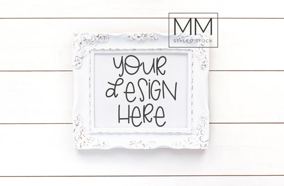Download White Frame Mockup Sign Mockup Blank Sign Farmhouse Mockup Etsy