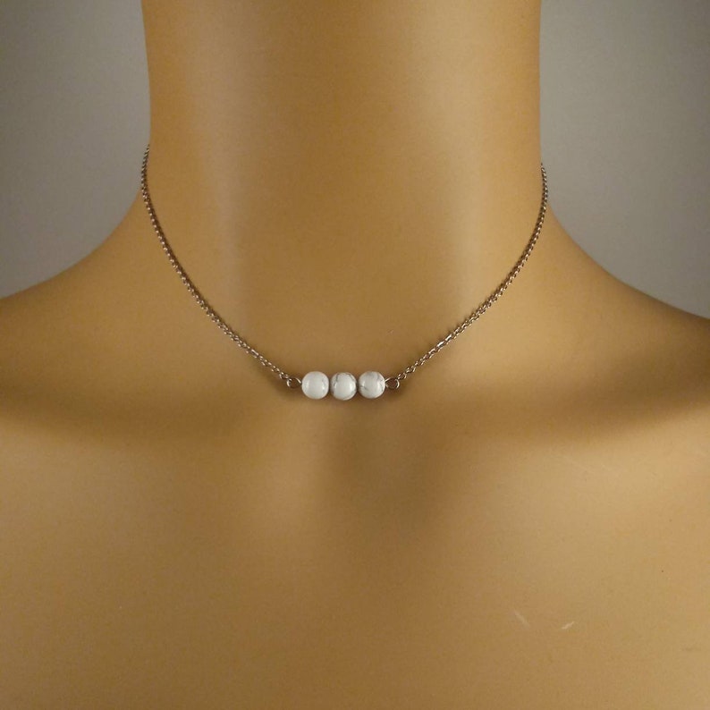 Healing Crystal Howlite Necklace Healing Stone Jewelry Connector Necklace Natural Stone Necklace Women/'s Jewelry