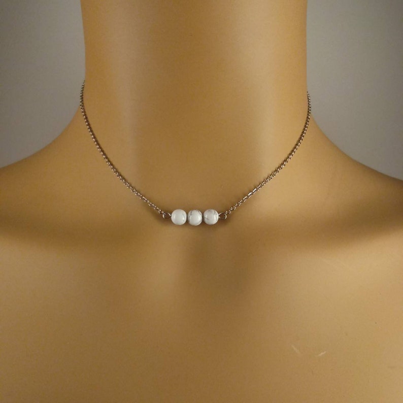 Healing Crystal Howlite Necklace Healing Stone Jewelry Connector Necklace Natural Stone Necklace Women/'s Jewelry