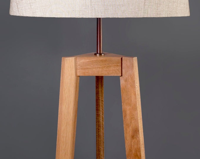 Floor Lamp Handmade Solid Oak Floor Lamp Etsy UK