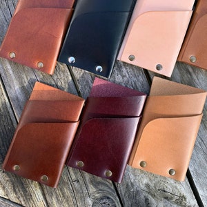 Minimalist Brieftasche aus Italien, pflanzlich gegerbt aus Italien Leder