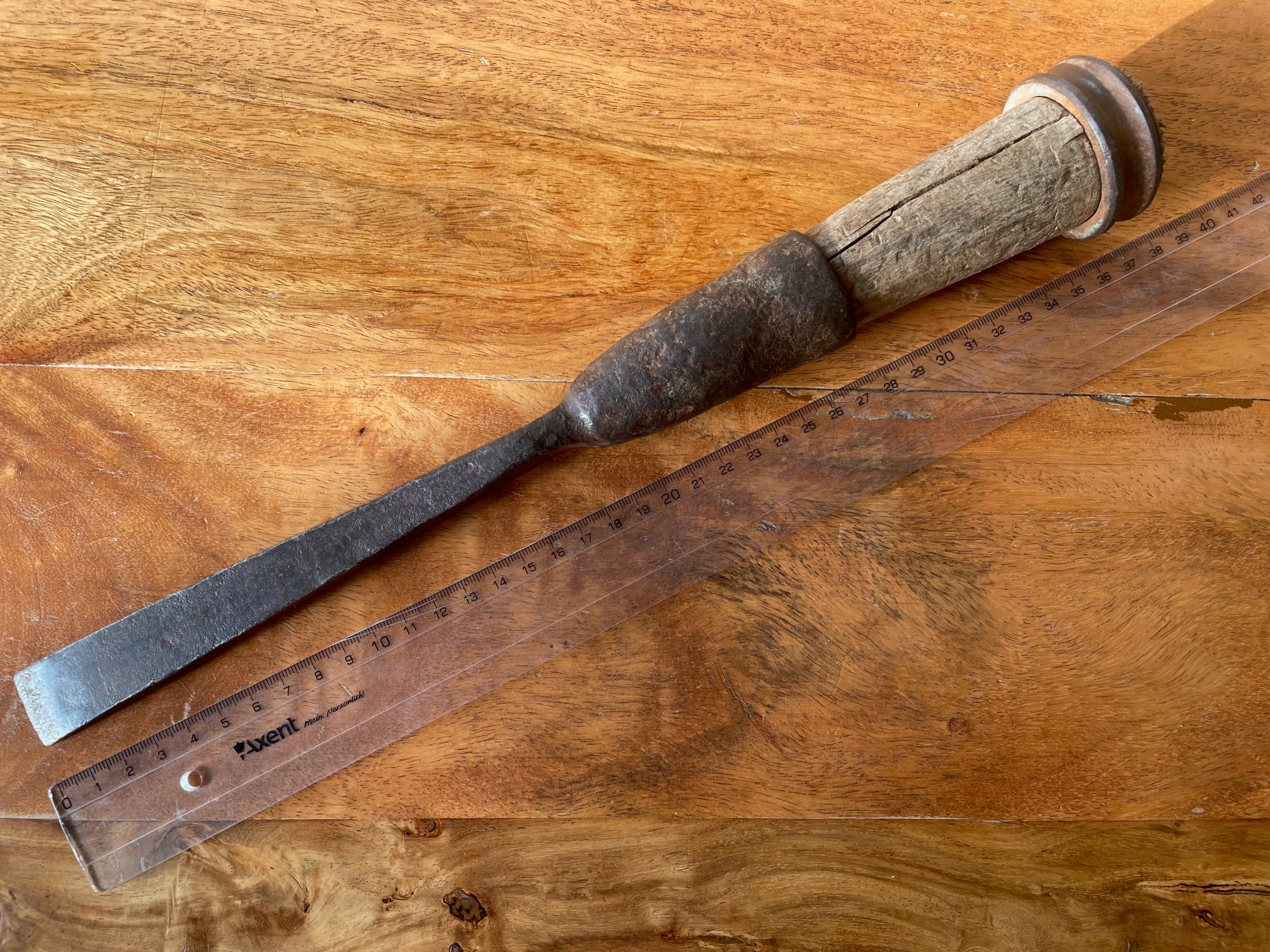 Old Big Chisel, Antique Chisel, Old Woodworking Tool 