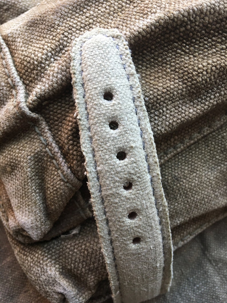 Vintage Military Canvas and Leather Watch Strap Handmade 24mm Etsy