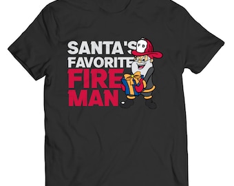 Christmas Shirt, Gift for Her, Gift for Him, Santa's Favorite Fireman