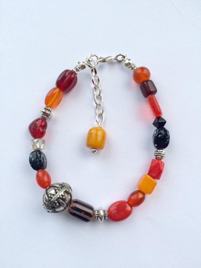 Handcrafted Indian Glass Bead Bracelet