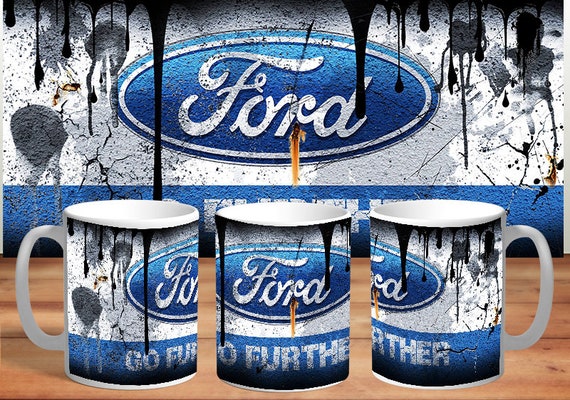 Ford Car Distressed Oil Can Tea/coffee Mugs 