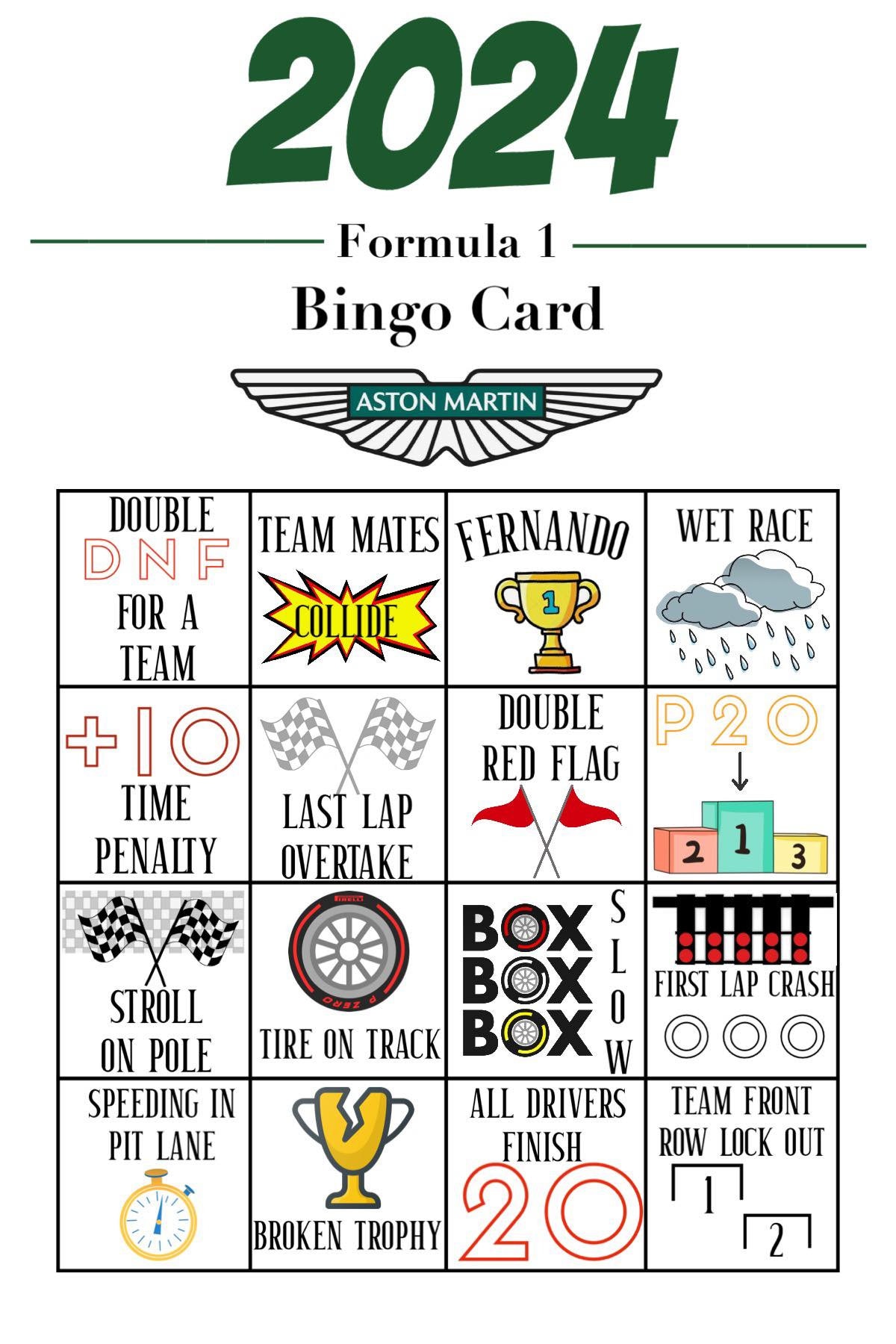 Bingo f1 deals