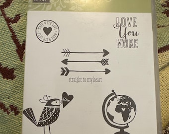 Stamp up  love you more , set of 5, new never used