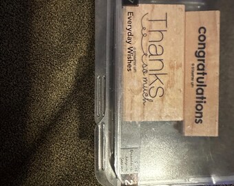 Stamp  up everyday wishes set of 2 never used