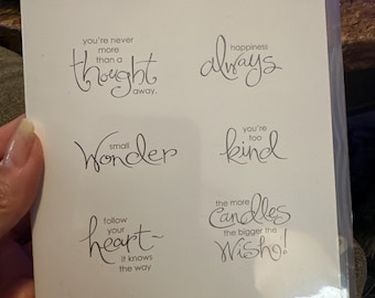 Stamp up  whimsical words, set of 6
